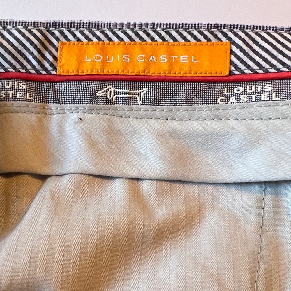 LOUIS CASTEL Golf Pants Slacks Mens Size (38x44 Unhemmed) Classic Gray Plaid NWT - Picture 6 of 10